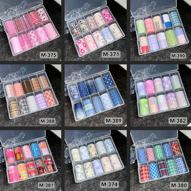 Nail Art Xmas - 10 Rolls Nieuwe Ontwerp Verse Nagelfolie