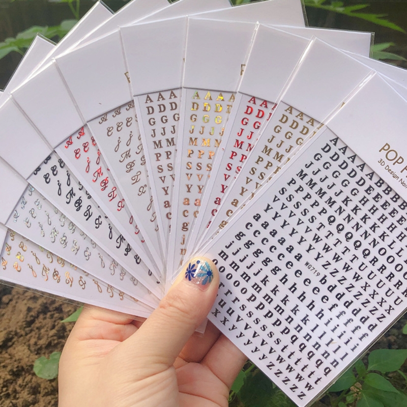 Nail Art Quotes - 1 Stuks Nieuw Engels Alfabet Nail