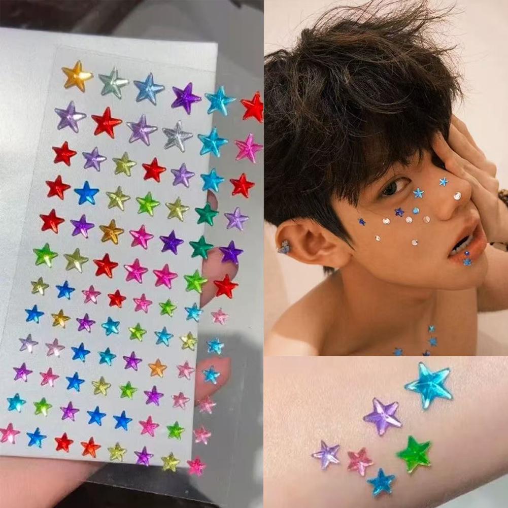 Nail Art Design - Zelfklevende gezichtssteentjes, kleurrijke kristallen edelsteen stickers