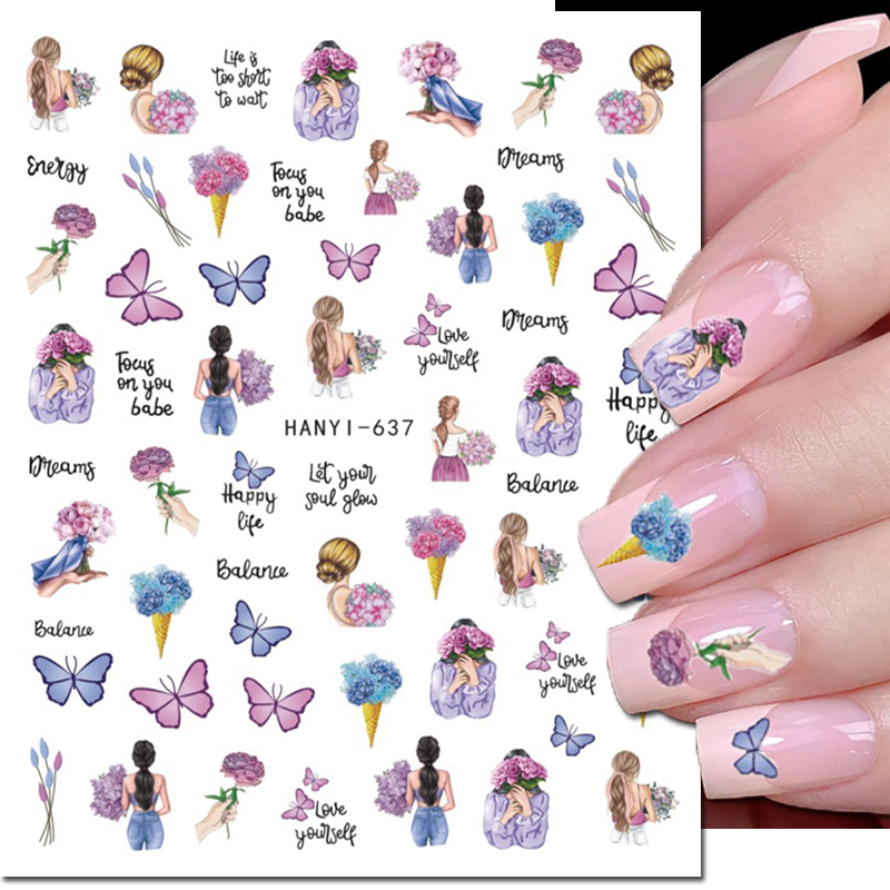 Nail Art Valentine - 3d Nail Art Stickers Valentijn Meisjes