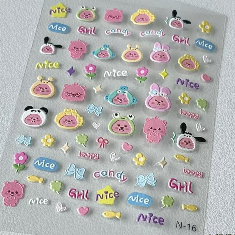 Loopy 3D reliëfsticker, transp - Nail Art Design recensie en prijs