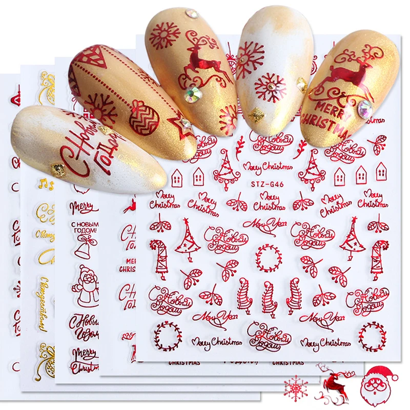 Kerst Nagels Accessoires Rood  - Nail Art Xmas Tree recensie en prijs