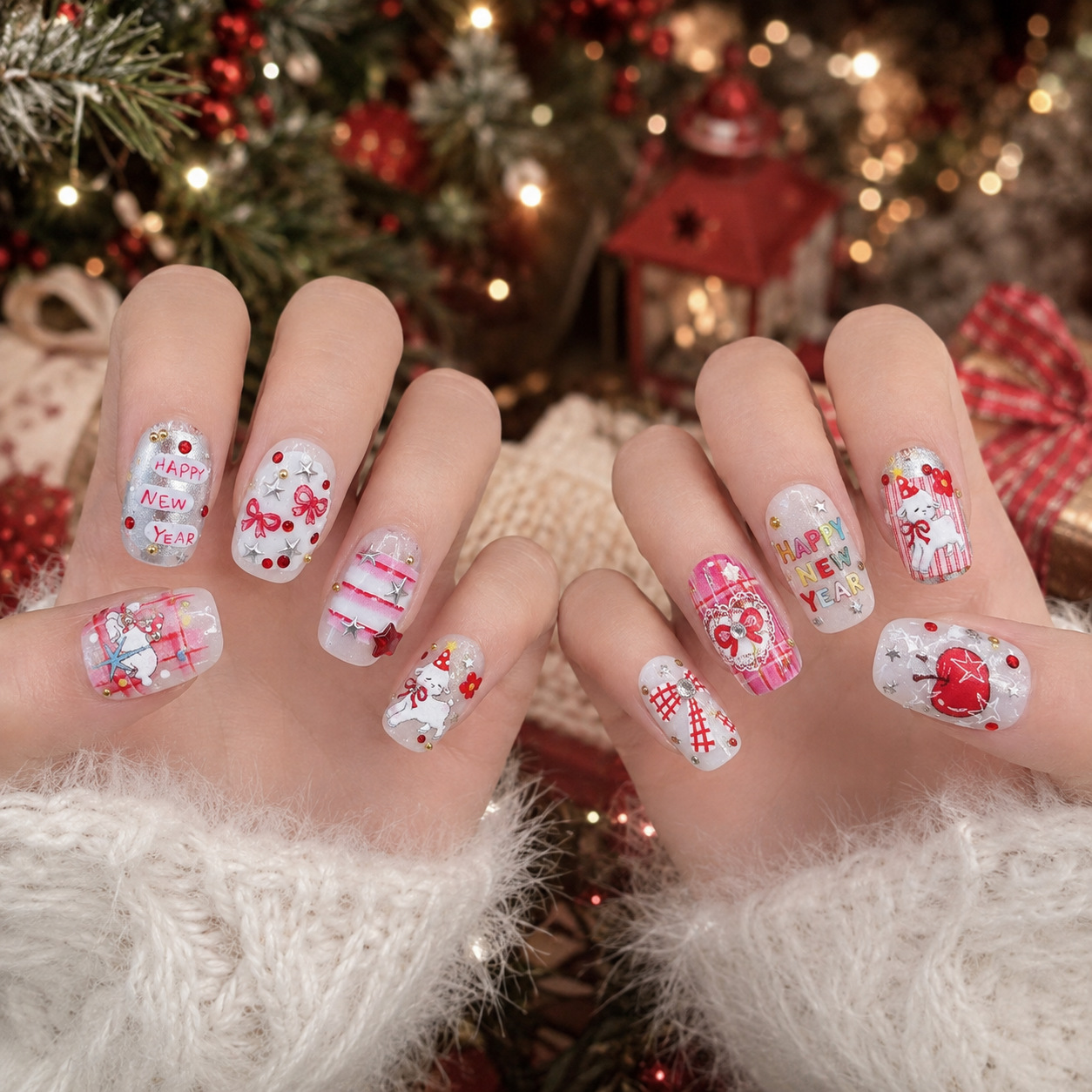 Feestelijke Rode 5D Kerst- en  - Nail Art Xmas Stickers recensie en prijs