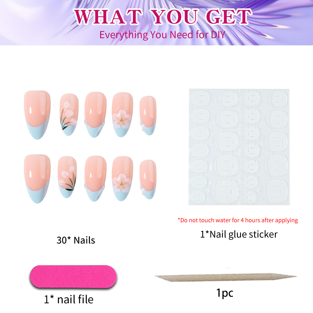 30 stuks korte amandelvormige  - Nail Art Design recensie en prijs