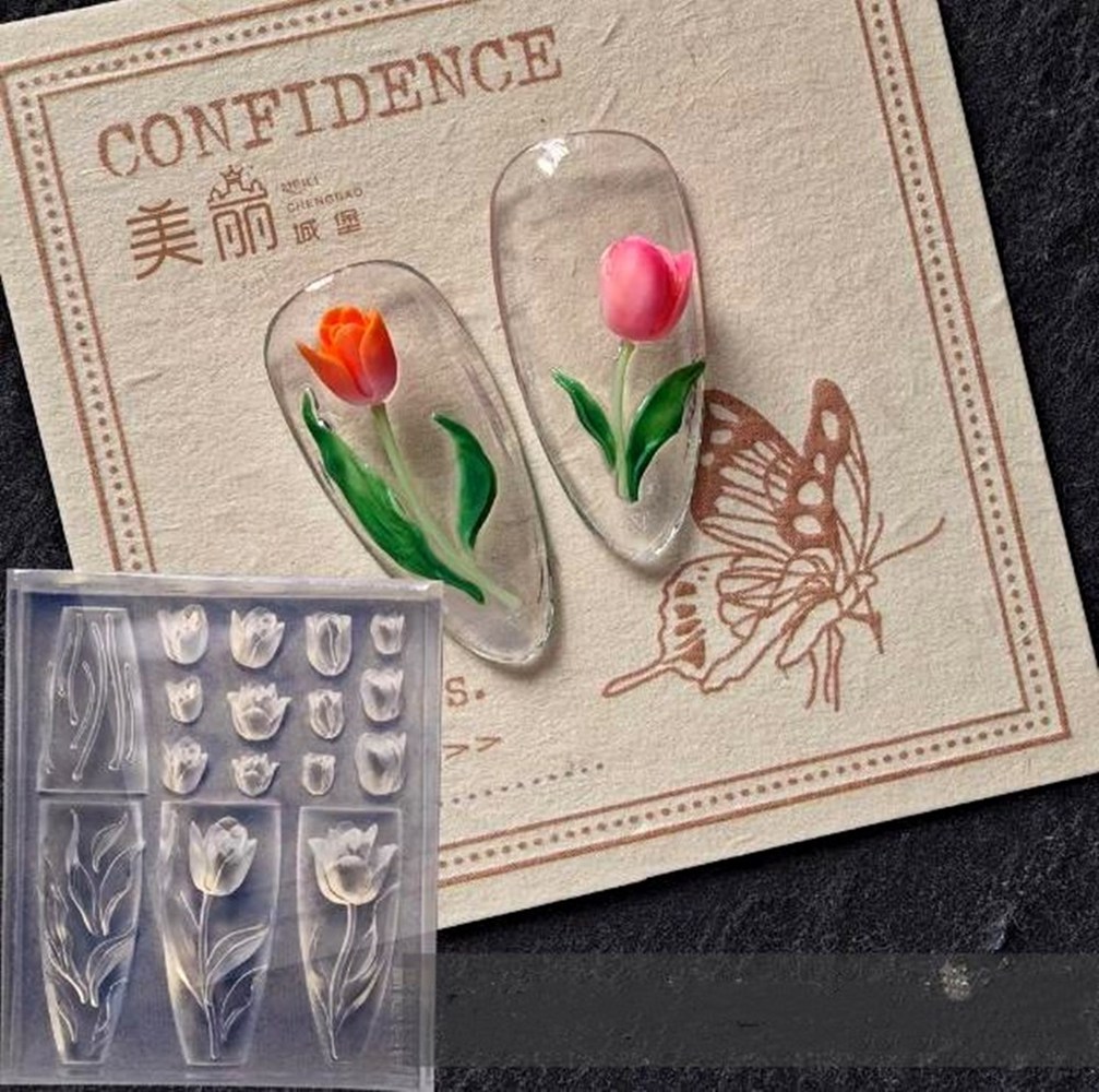 1pc Magnolia Bloem Slang Roos  - Nail Art Motif recensie en prijs