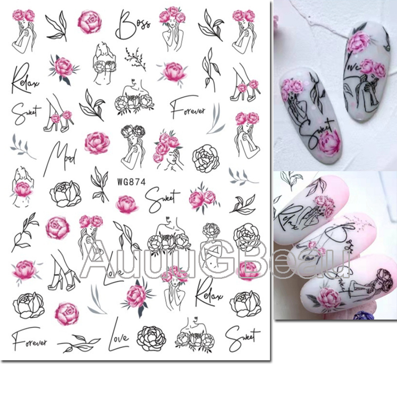 3d Nail Art Stickers Valentijn - Nail Art Valentine recensie en prijs