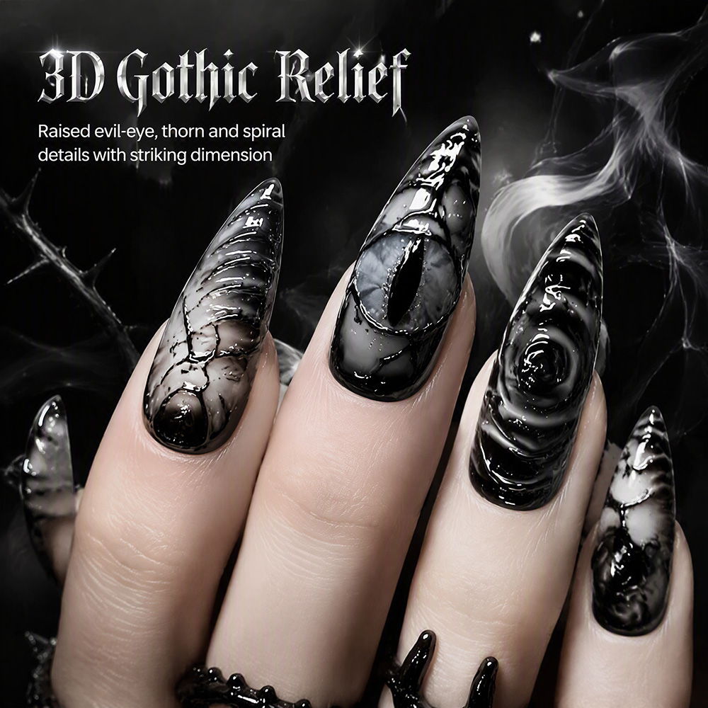 Stiletto Gothic Press-on Nagel - Nail Art Fake recensie en prijs