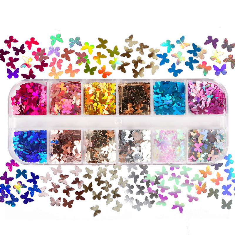 Mix Kleur Fluorescerende Vlind - Nail Art Ombre recensie en prijs