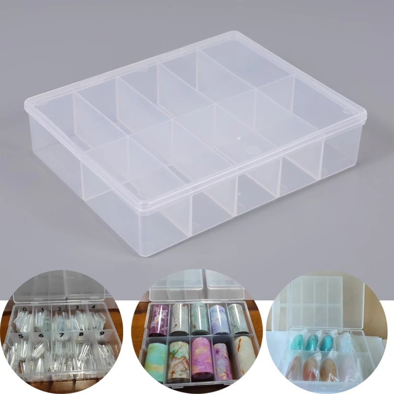 10 Grids Lege Clear Opbergdoos - Nail Art Motif recensie en prijs