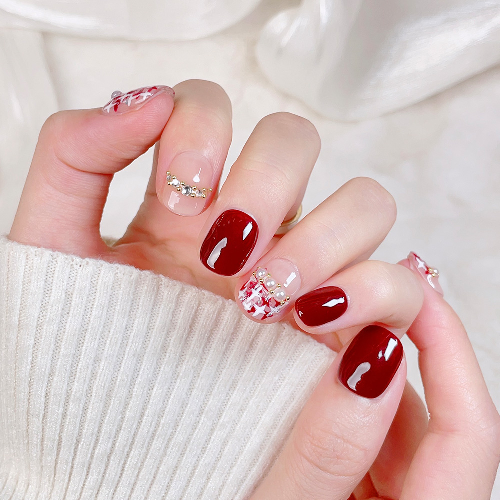 10 stuks korte vierkante ronde - Nail Art Fake recensie en prijs