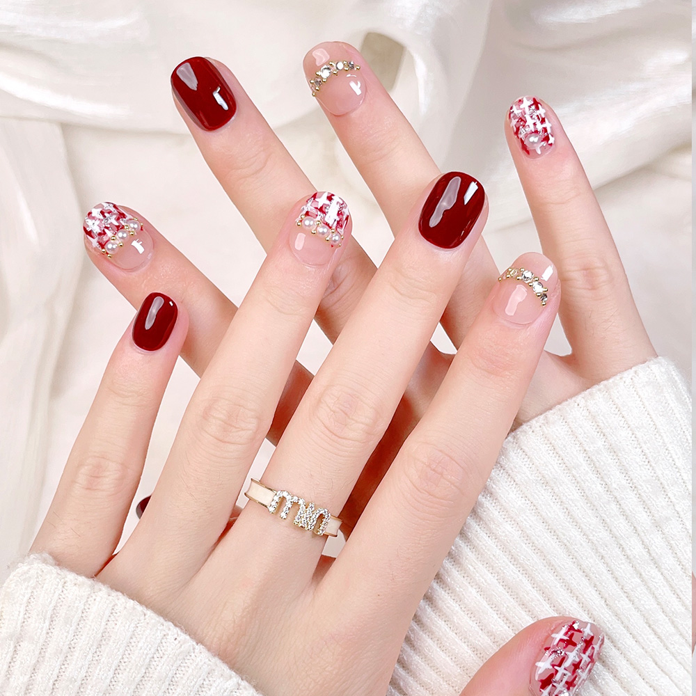10 stuks korte vierkante ronde - Nail Art Fake recensie en prijs