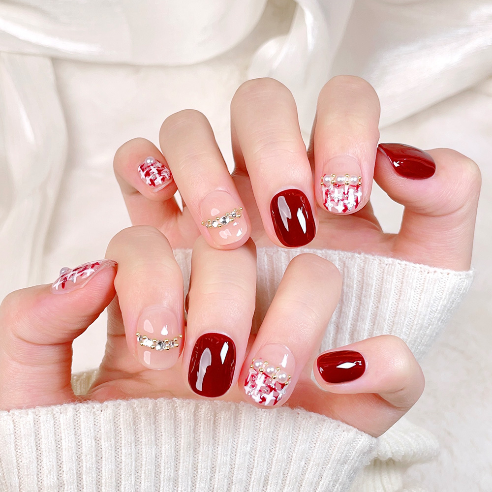 10 stuks korte vierkante ronde - Nail Art Fake recensie en prijs