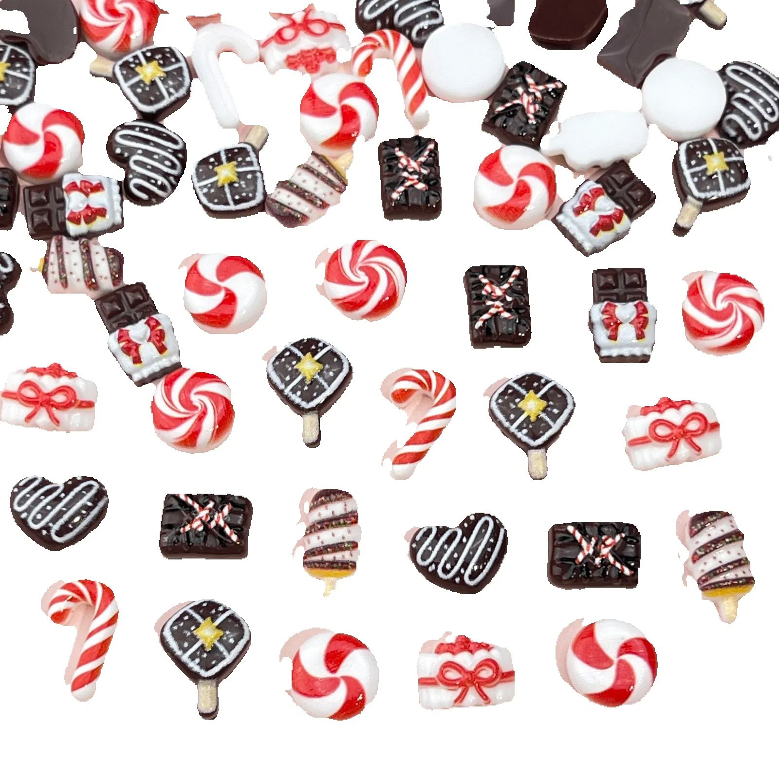 50 stuks hars mini kerstchocol - Nail Art Xmas recensie en prijs