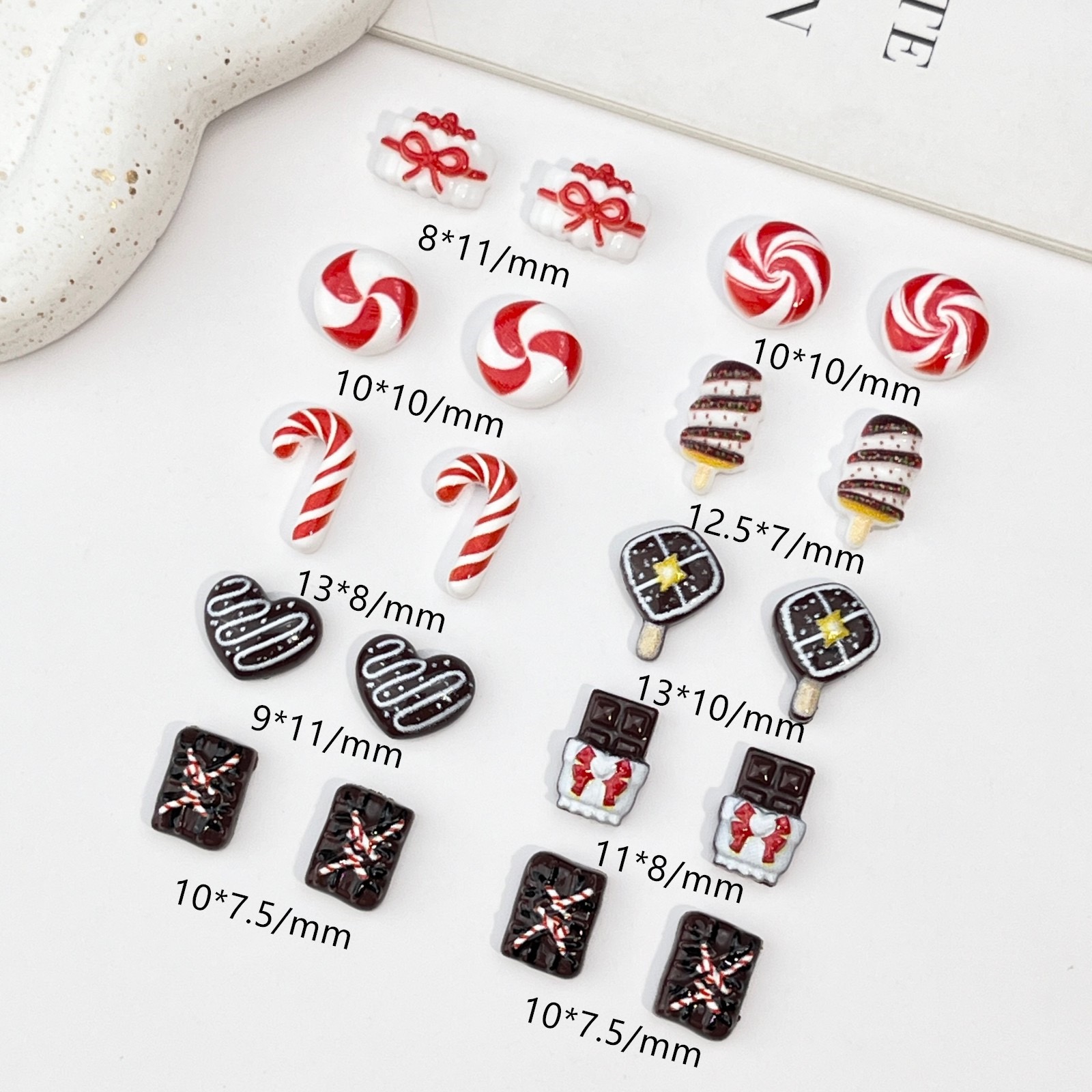 50 stuks hars mini kerstchocol - Nail Art Xmas recensie en prijs